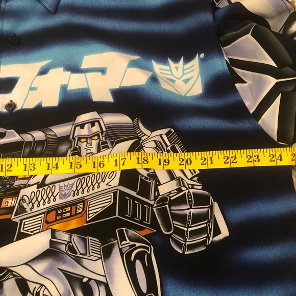 Vintage Y2K Transformers button up Allover print / bowling style Shirt - Picture 6 of 8